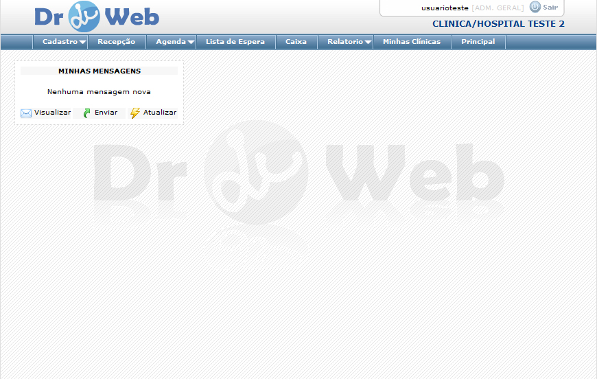 Tela inicial do DoutorWeb